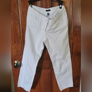 Lands End white crop jeans